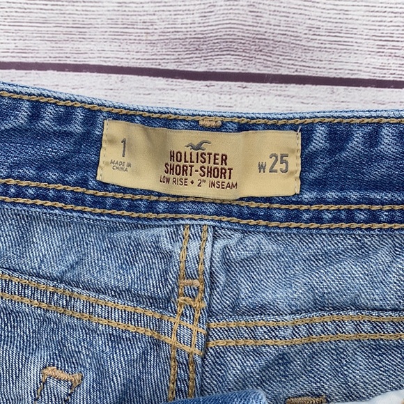 Hollister Short-Short Floral Lace Denim Jeans 25 - Picture 4 of 13